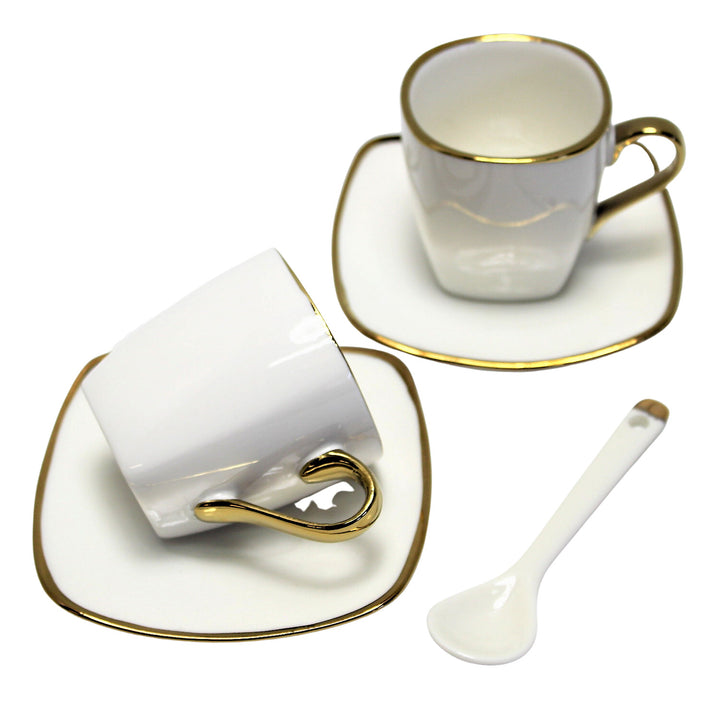 Conjunto de chávena e pires em porcelana Queen Isabell para café expresso W23GD06-06464