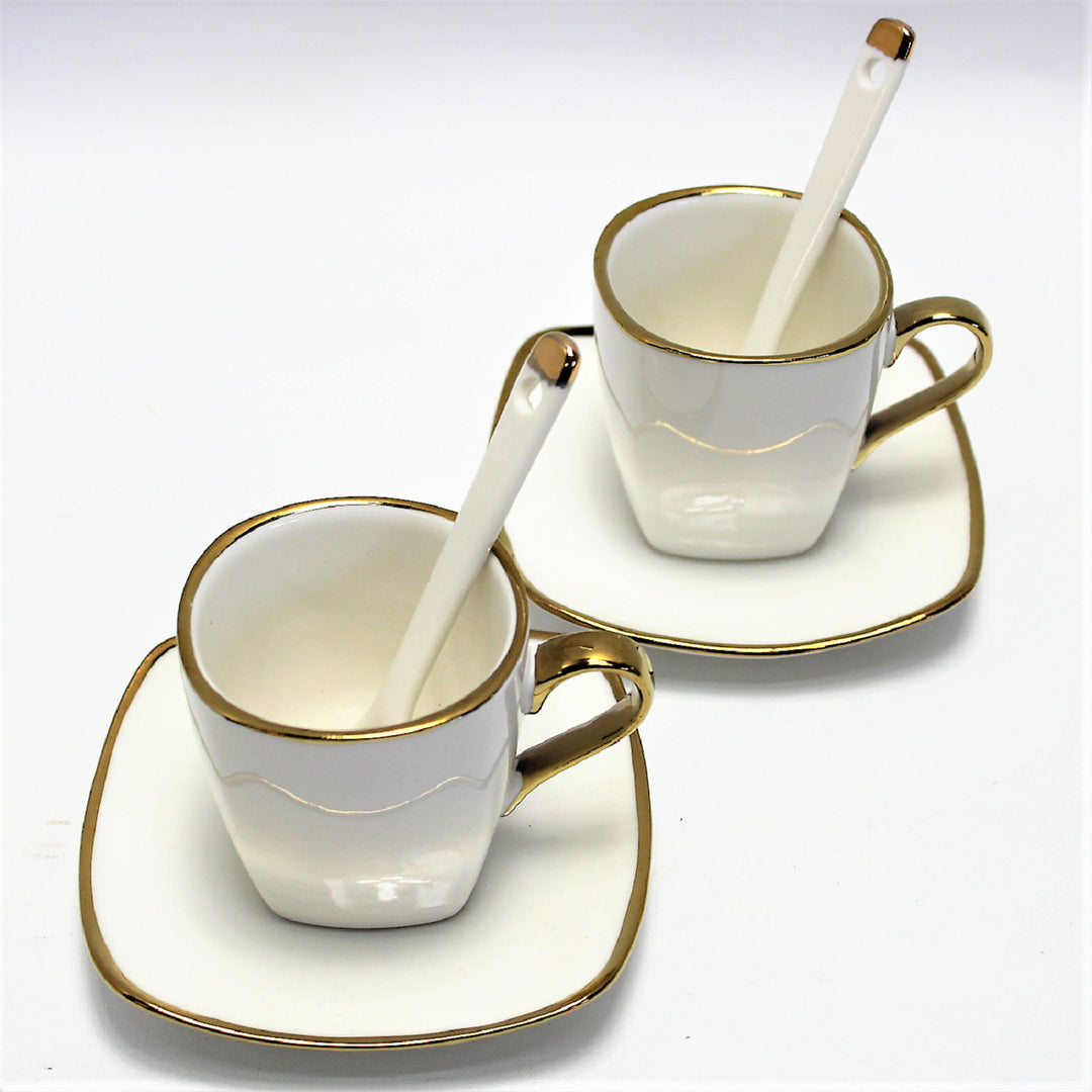 Conjunto de chávena e pires em porcelana Queen Isabell para café expresso W23GD06-06464