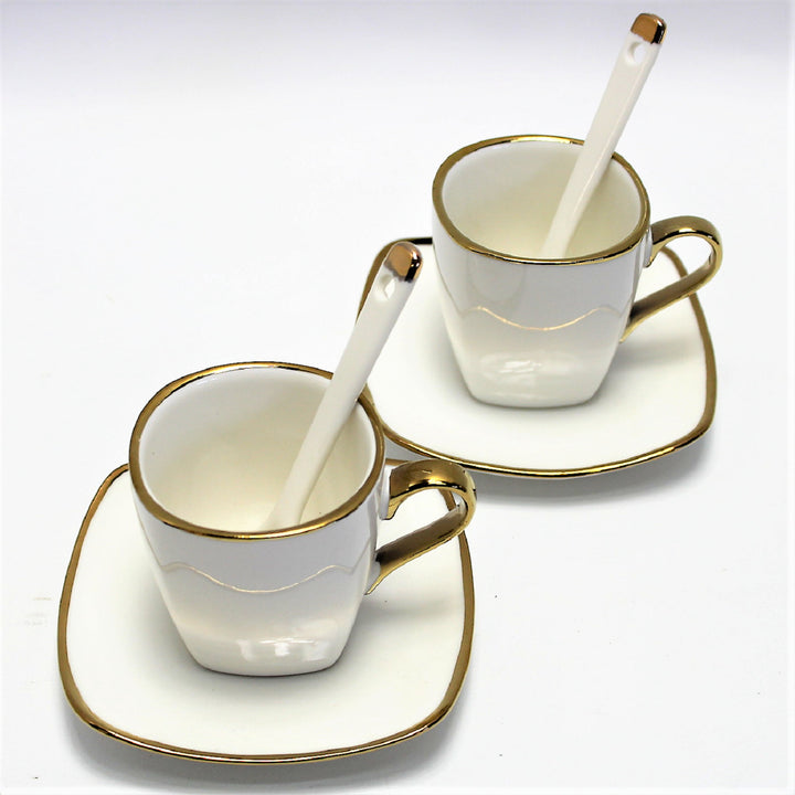 Conjunto de chávena e pires em porcelana Queen Isabell para café expresso W23GD06-06464