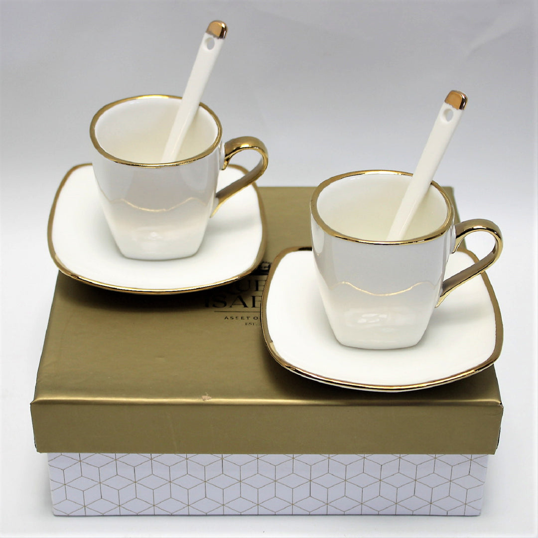 Conjunto de chávena e pires em porcelana Queen Isabell para café expresso W23GD06-06464