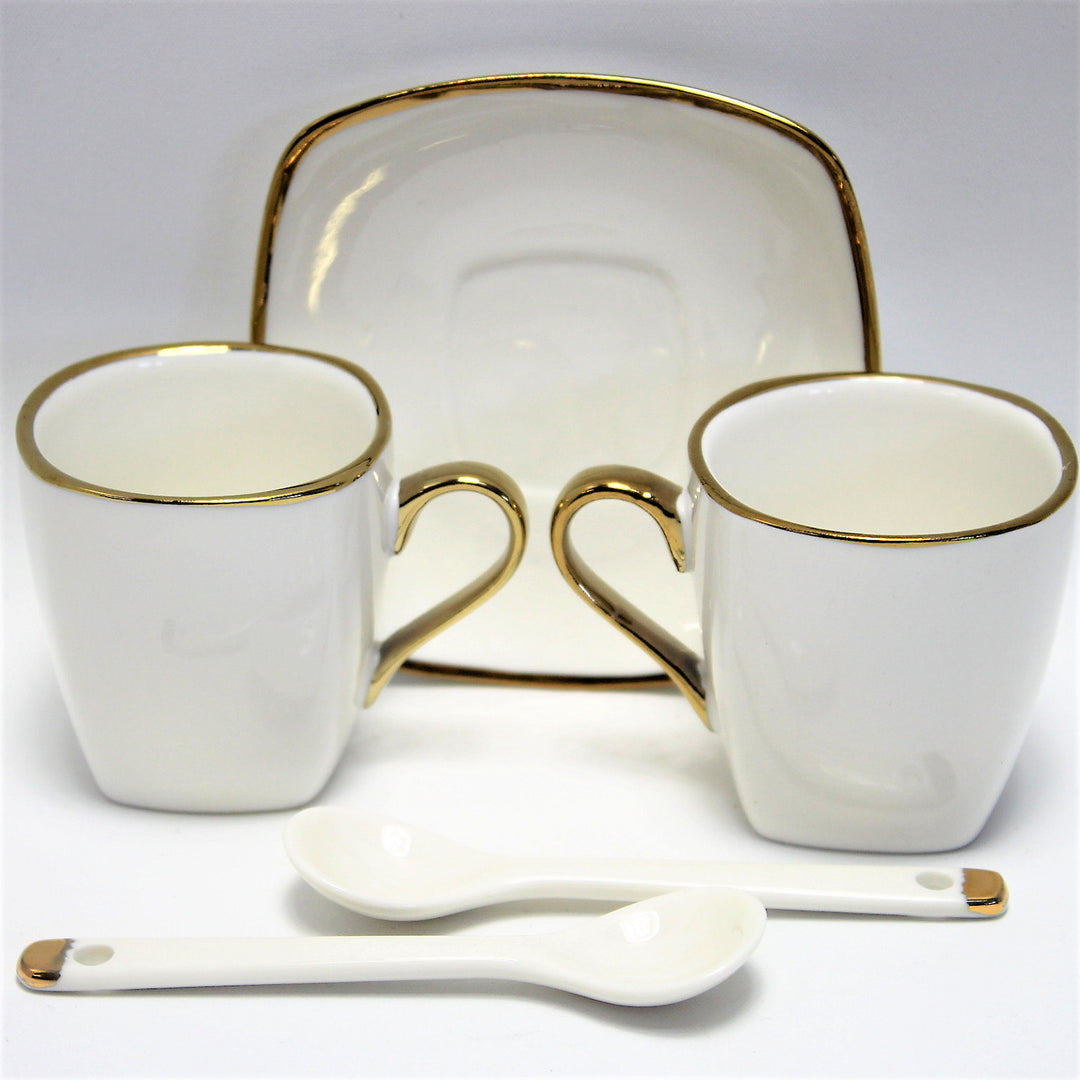 Conjunto de chávena e pires em porcelana Queen Isabell para café expresso W23GD06-06464