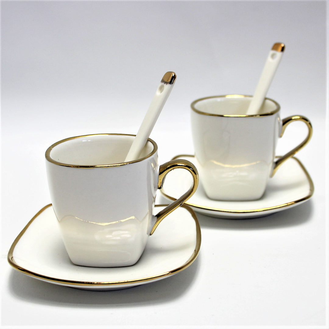 Conjunto de chávena e pires em porcelana Queen Isabell para café expresso W23GD06-06464