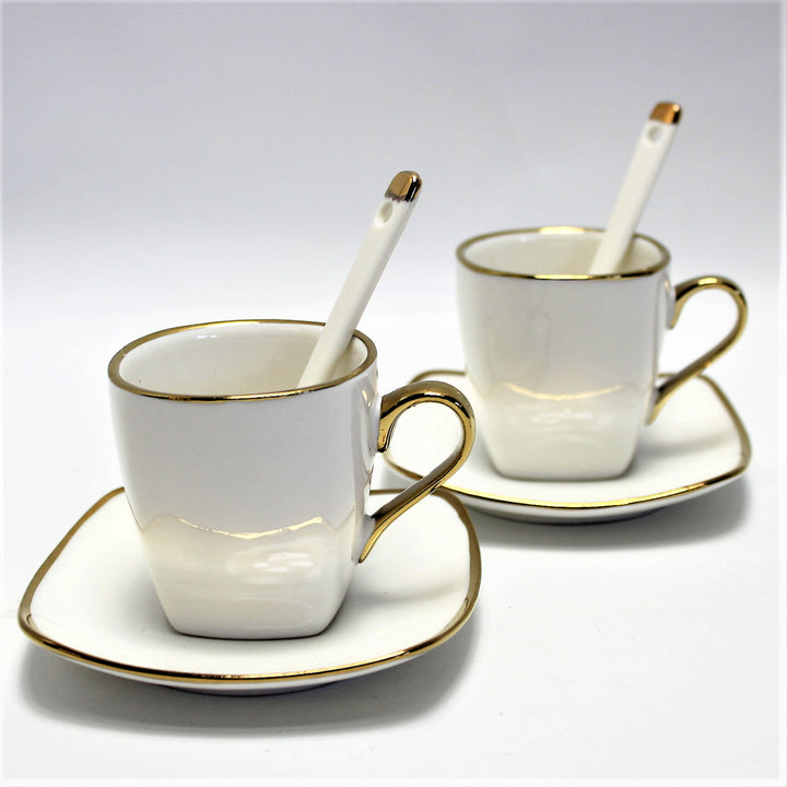 Conjunto de chávena e pires em porcelana Queen Isabell para café expresso W23GD06-06464