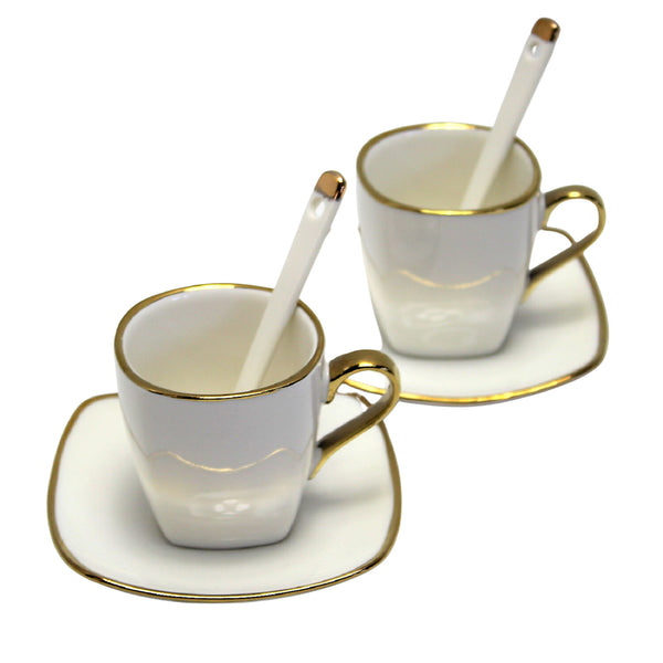 Conjunto de chávena e pires em porcelana Queen Isabell para café expresso W23GD06-06464