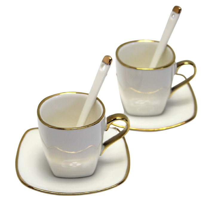 Conjunto de chávena e pires em porcelana Queen Isabell para café expresso W23GD06-06464