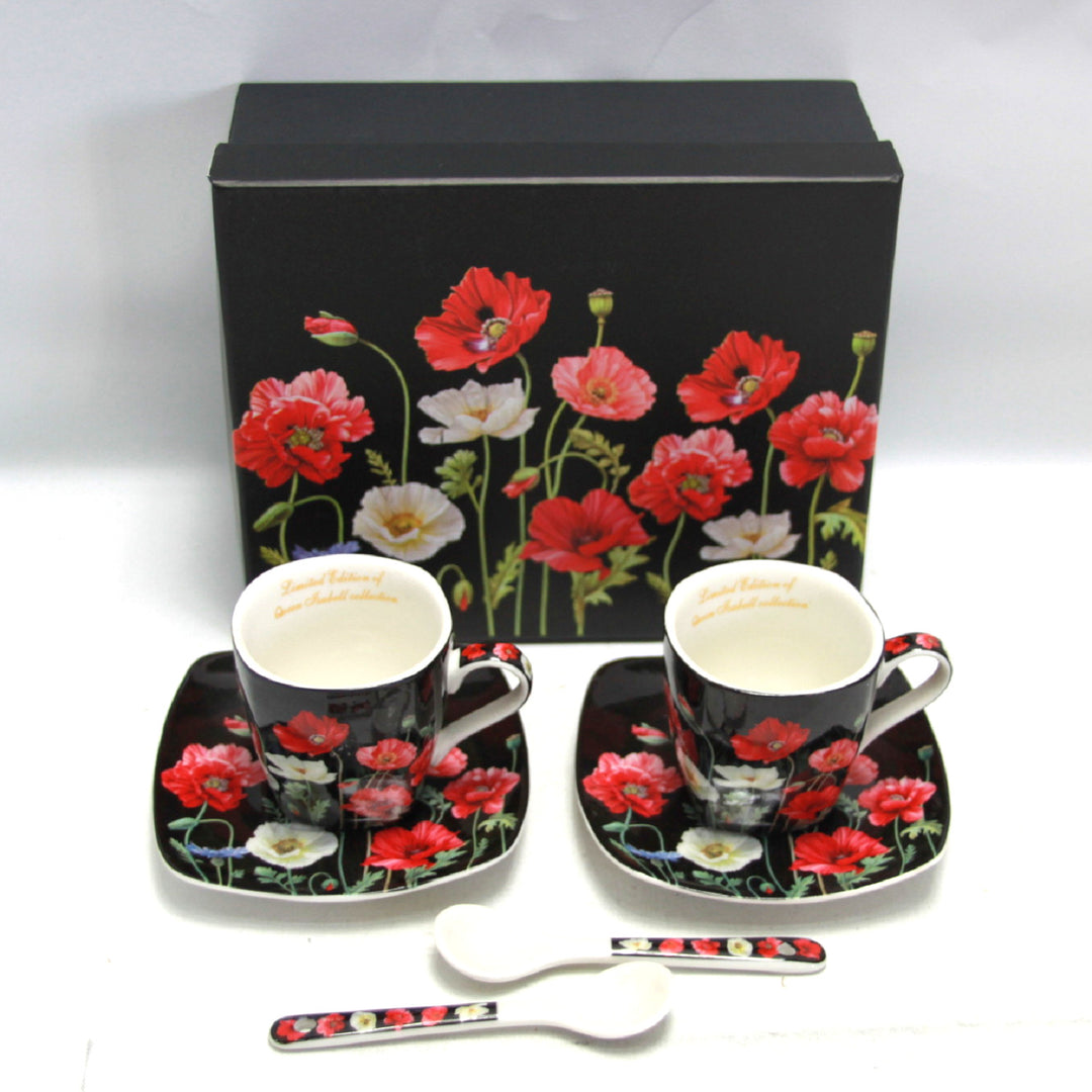 Conjunto de chávena e pires em porcelana Queen Isabell para café expresso W9PB06-09510