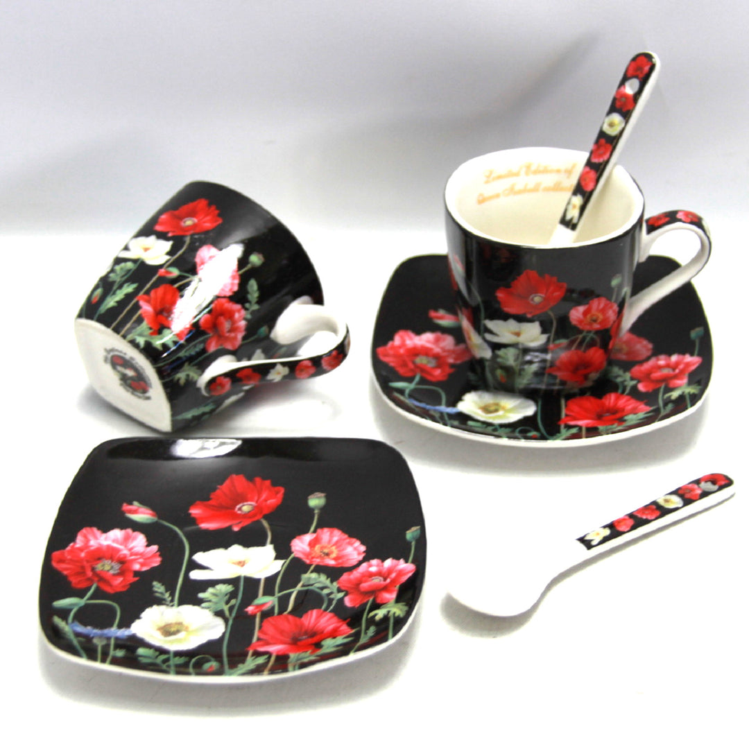 Conjunto de chávena e pires em porcelana Queen Isabell para café expresso W9PB06-09510