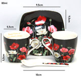 Conjunto de chávena e pires em porcelana Queen Isabell para café expresso W9PB06-09510