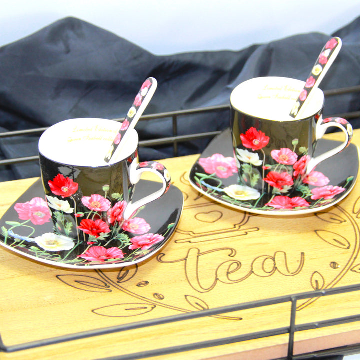 Conjunto de chávena e pires em porcelana Queen Isabell para café expresso W9PB06-09510