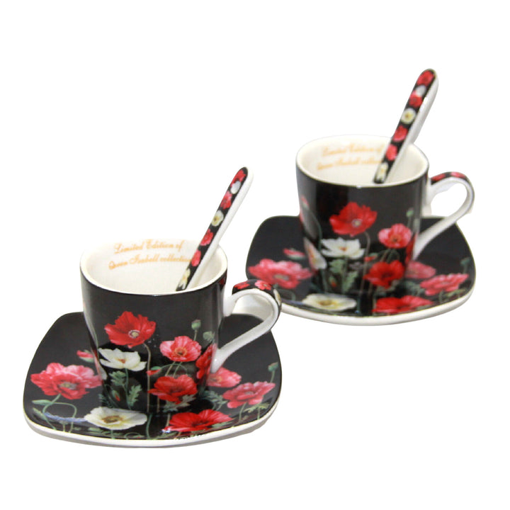Conjunto de chávena e pires em porcelana Queen Isabell para café expresso W9PB06-09510