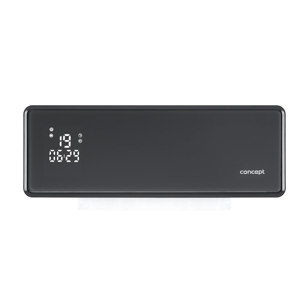Aquecedor cerâmico Concept QH4100, radiador de parede, visor LED, temporizador, cinzento