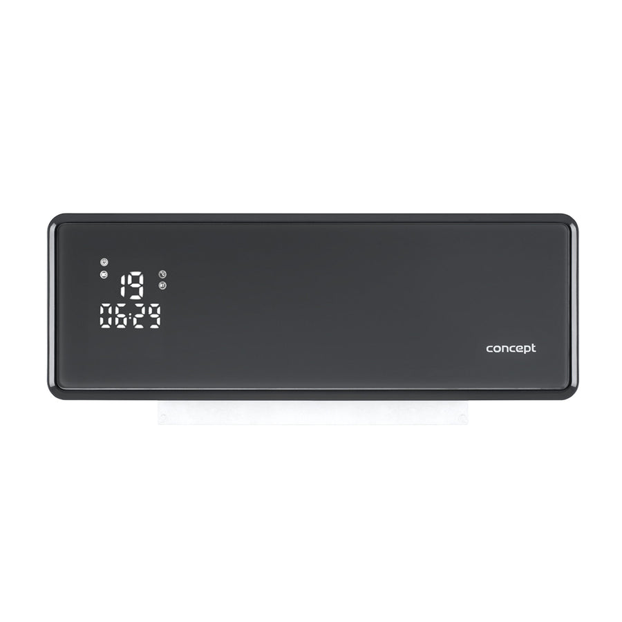 Aquecedor cerâmico Concept QH4100, radiador de parede, visor LED, temporizador, cinzento