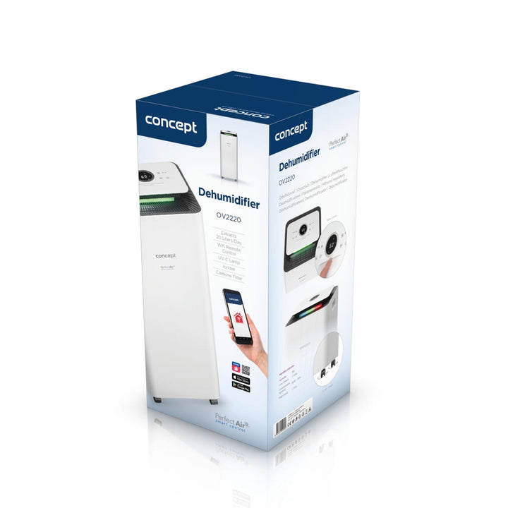Desumidificador de ar Concept Perfect Air com purificador de ar inteligente OV2220