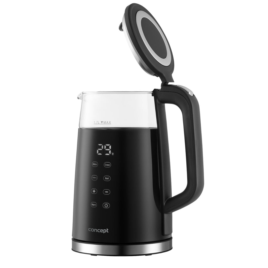 Chaleira elétrica em vidro Concept RK4100 1,7L com controlo de temperatura