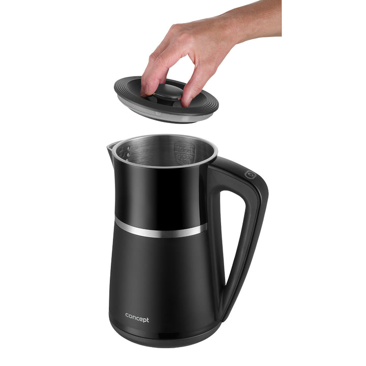 Chaleira elétrica de parede dupla Concept RK3100 com controlo de temperatura Capacidade 1,7 l