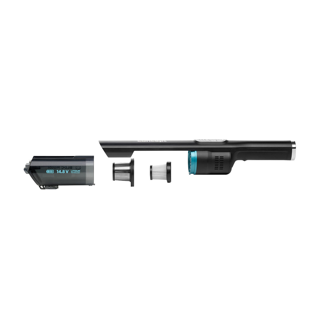 Aspirador vertical sem fios Concept VP4500 Direct Air de 180 W, 2 níveis de potência, alimentado por uma bateria de 14,8 V e 2200 mAh
