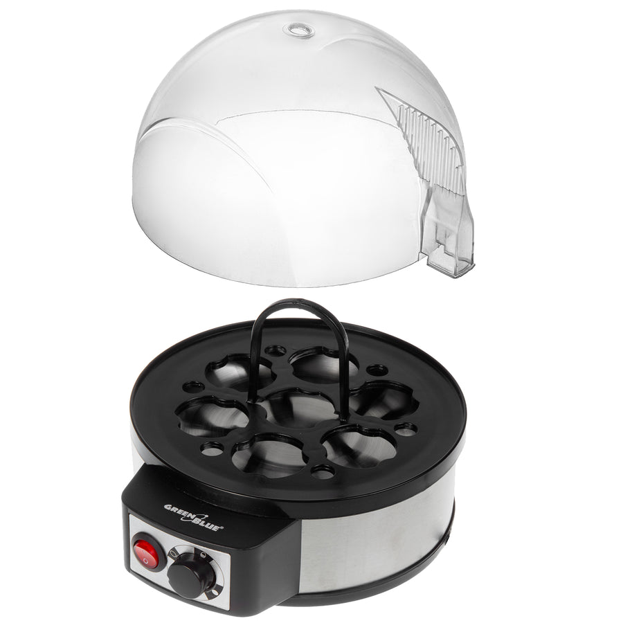 GreenBlue GB573 Cozedor de Ovos Automático, Potência de 400 W, Até 7 Ovos, Copo Medidor, 220-240 V~, 50 Hz