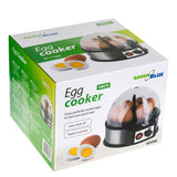 GreenBlue GB573 Cozedor de Ovos Automático, Potência de 400 W, Até 7 Ovos, Copo Medidor, 220-240 V~, 50 Hz