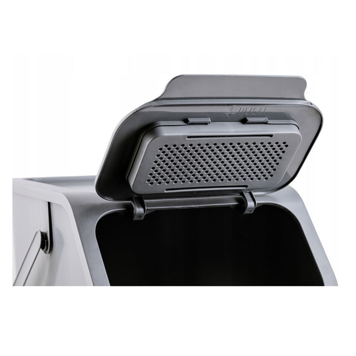 Conjunto de 3 contentores de lixo Practic Bini, empilháveis, com tampa de clique, separador de resíduos de cozinha, 3x25L com filtro
