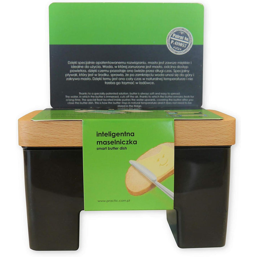 Prático sistema de manteiga inteligente com água, sem BPA, preto