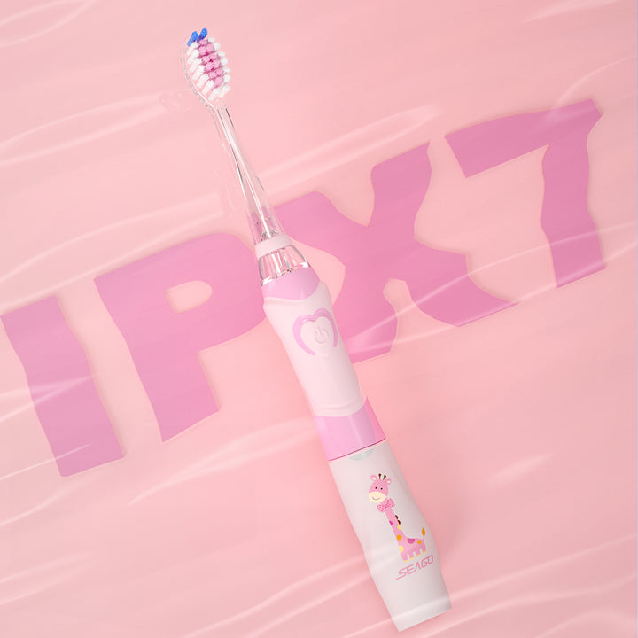 Escova de dentes sónica infantil SEAGO, rosa, 1xAA 1,5V (não incluída), 3 pontas de substituição, SG-977 rosa