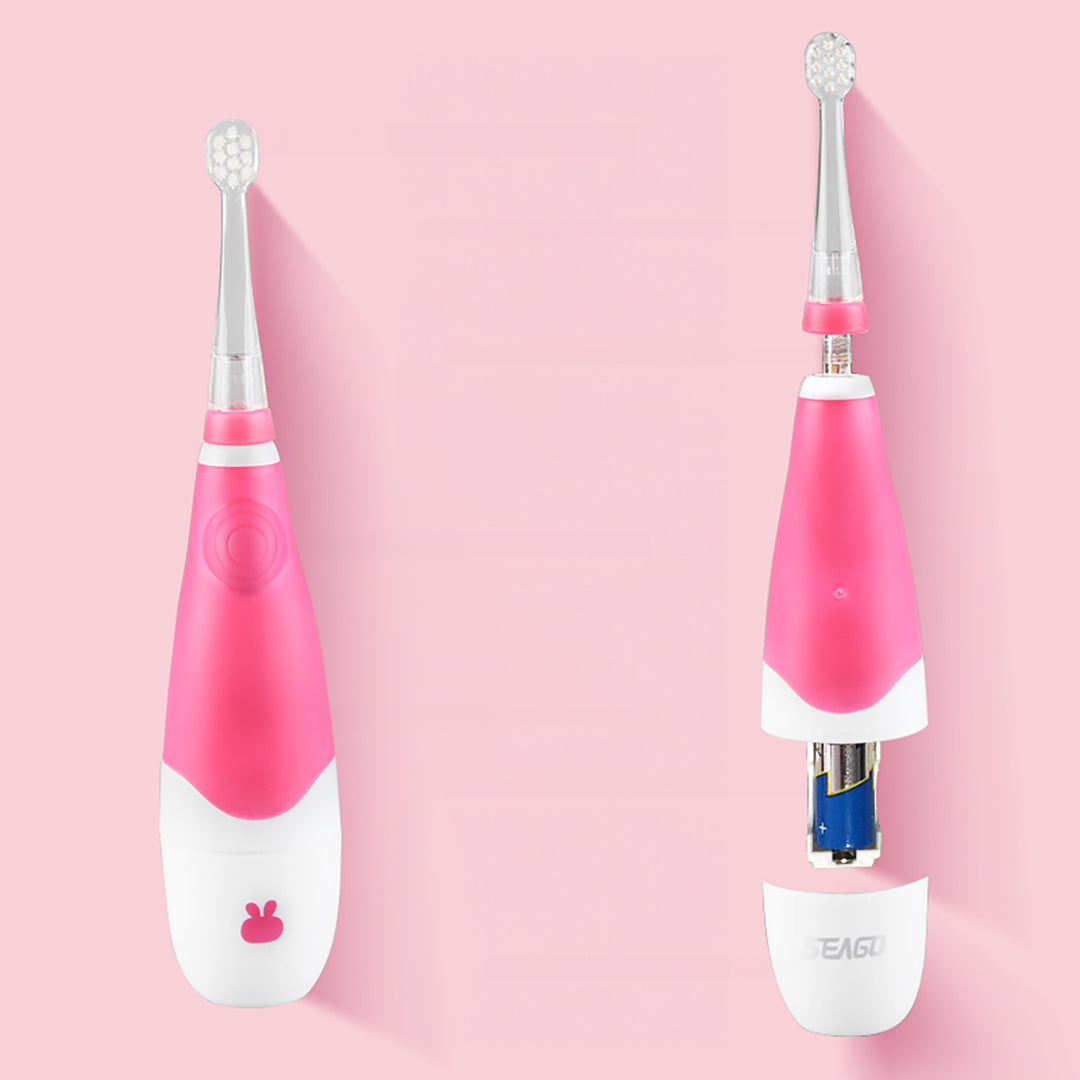 Escova de dentes sónica infantil SEAGO, rosa, 1xAA 1,5 V (não incluída), 4 pontas de substituição, SG-902 rosa