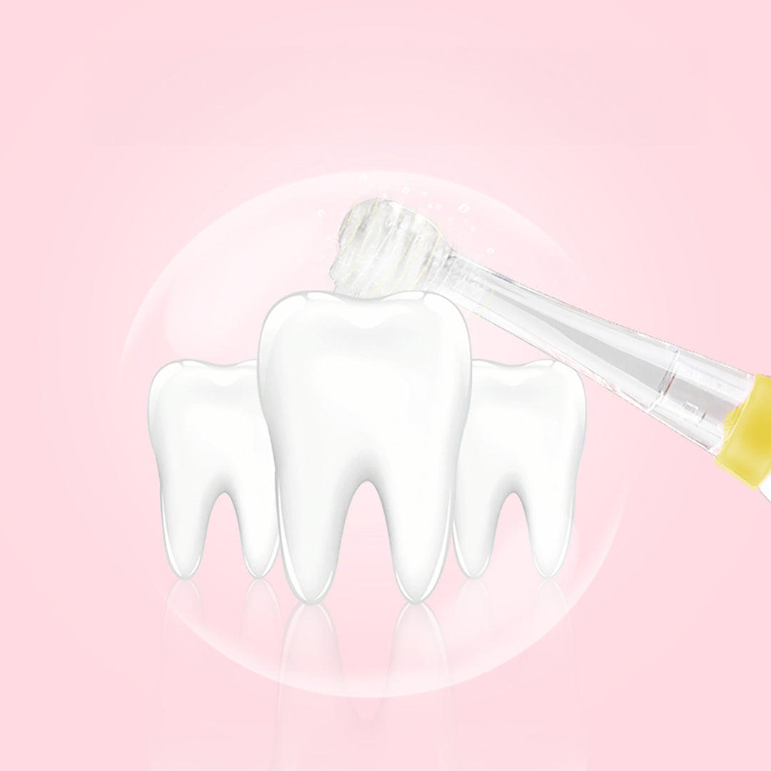 Escova de dentes sónica infantil SEAGO, amarela, 1xAA 1,5V (não incluída), 4 pontas de substituição, SG-902 amarela