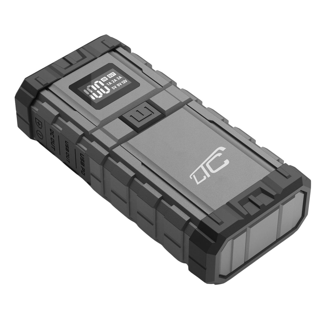 LTC JUMP STARTER LTC 24000MAH/2500A POWER BANK QC TIPO C PD 65W/SAÍDA USB 3A DC 12V.