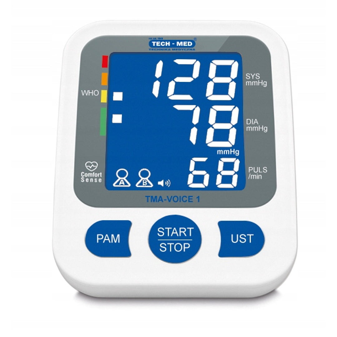 Monitor digital de pressão arterial TECH-MED, função de voz LP, TMA-VOICE 1