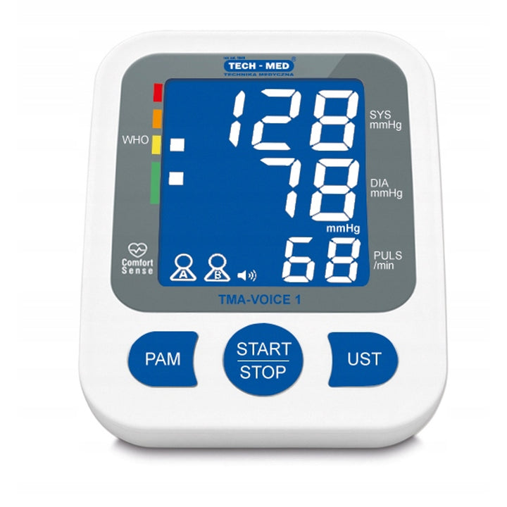 Monitor digital de pressão arterial TECH-MED, função de voz LP, TMA-VOICE 1