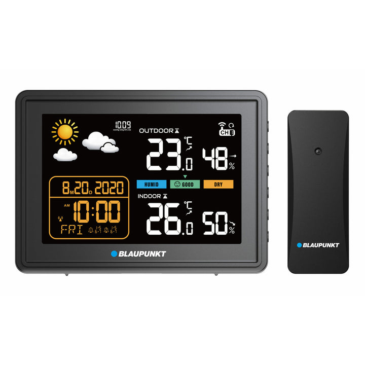 Estação meteorológica de Blaupunkt, higrómetro, pressão, previsão, WS30BK