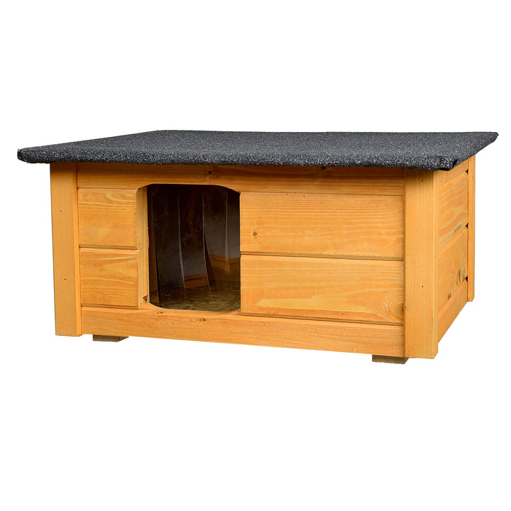 Casa para cães e gatos Woodok, isolada, madeira de abeto