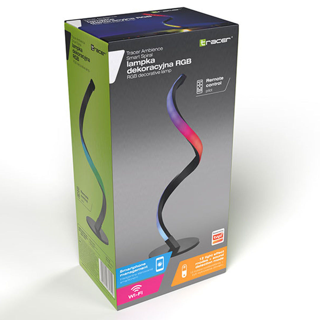 Tracer Ambience RGB - Candeeiro de Mesa Decorativo com Comando em Espiral Inteligente