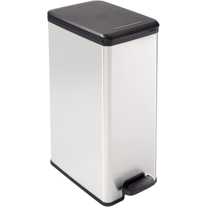 Papeleira com pedal Curver Slim Bin, capacidade 40L