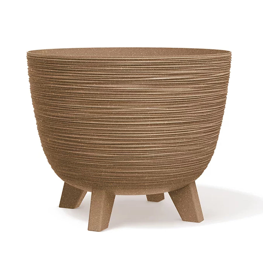 Vaso de madeira Prosperplast Furu ECO, com 290 mm de diâmetro, com pernas, DFUR300W-4665W
