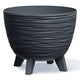 Vaso Prosperplast Furu com 236 mm de diâmetro e pés, cor antracite, DFUR240-S433