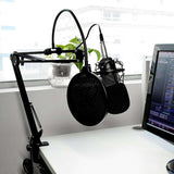 Microfone condensador Media-Tech MT397K, suporte ajustável, acessórios