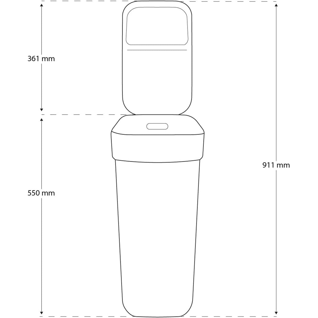 Papeleira Curver, Papeleira para Reciclagem, 30 Litros, Branca