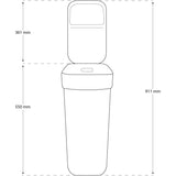 Curver Cubo de Basura, Papelera para Reciclar, 30 litros, Color Blanco