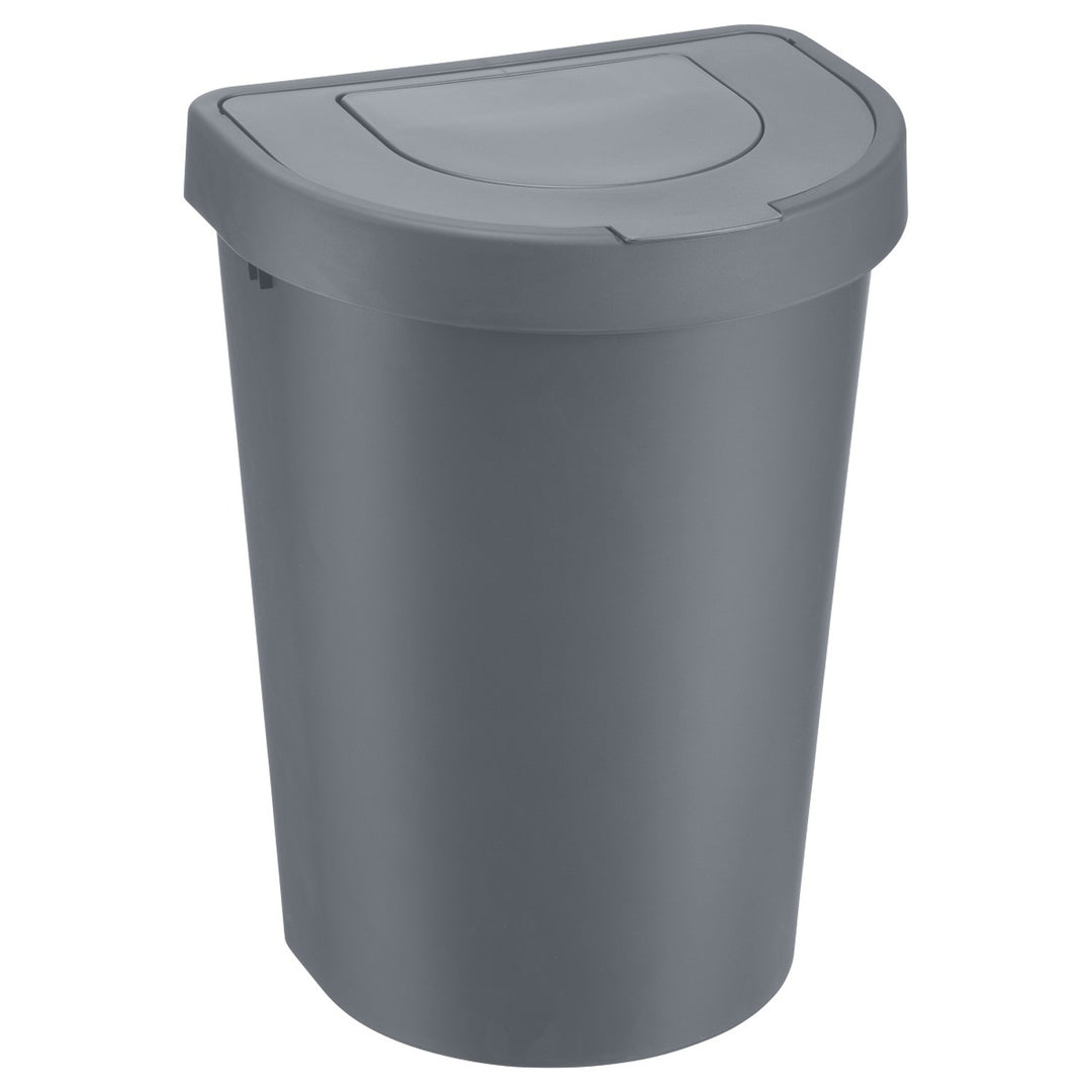 Papeleira com tampa basculante Plast Team Seattle, cinzento, 25 l