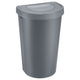 Plast Team Papelera Tapa Abatible, Gris, 45 l, Seattle Swing