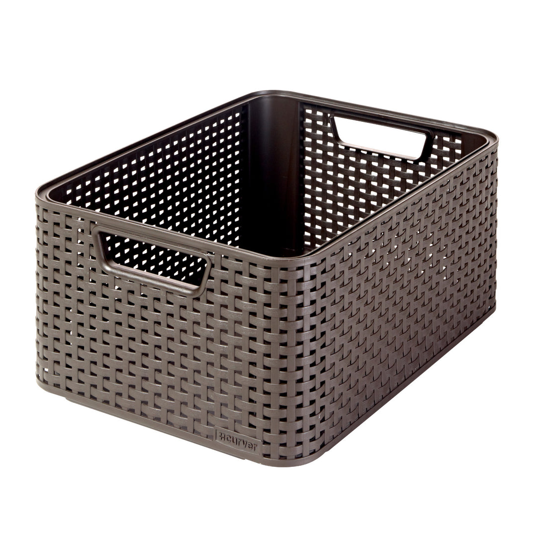 Cesto Multiusos Curver, 18 litros, Castanho Escuro, Modelo M