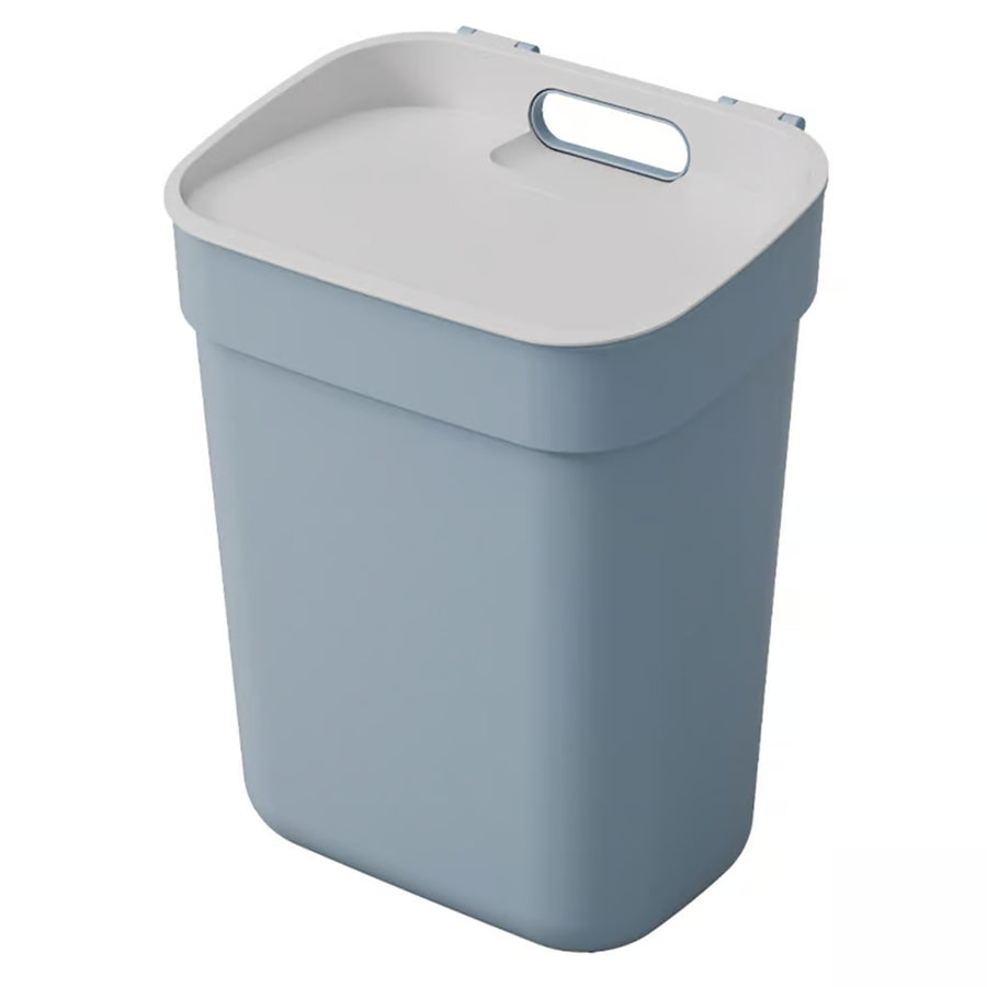 Curver Papelera para reciclar, Cubo de basura de 10 litros, Color gris-azul