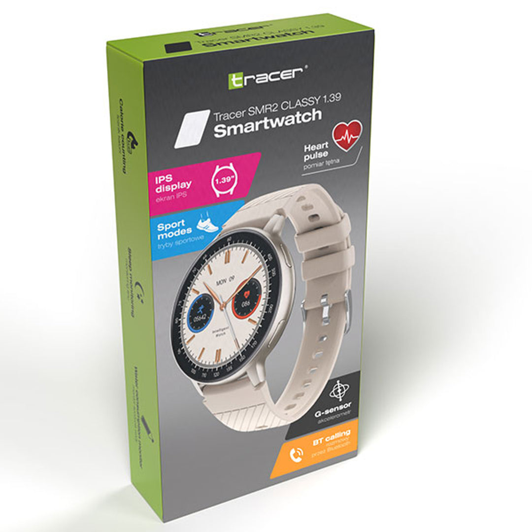 Smartwatch Tracer com Bluetooth 5.2BLE, IP67, 1,39'' IPS, SMR2 CLASSY