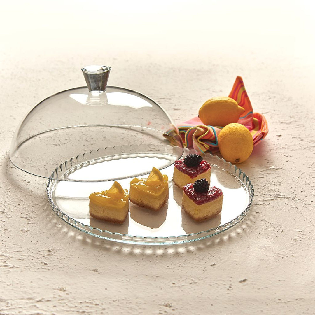 Tabuleiro de vidro para pastelaria Pasabahce Patisserie, prato de vidro para exposição, 32 cm