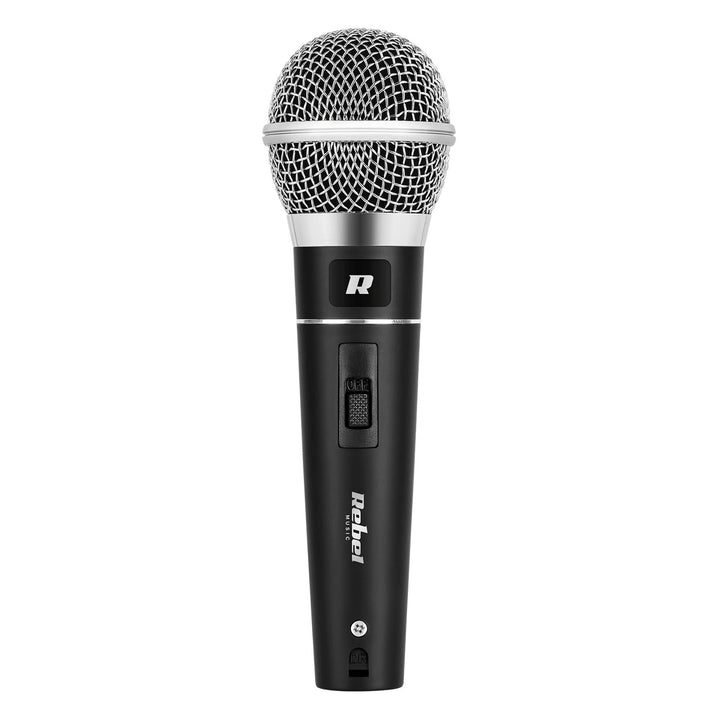 Microfone dinâmico Rebel DM-604 + case, cabo XLR - Jack 6,3 mm